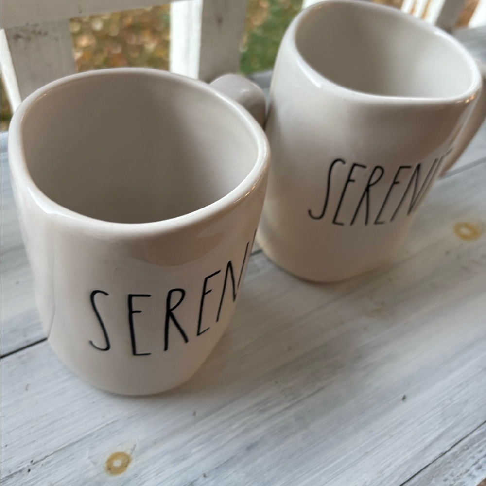 Rae Dunn Mug serenity lot of 2